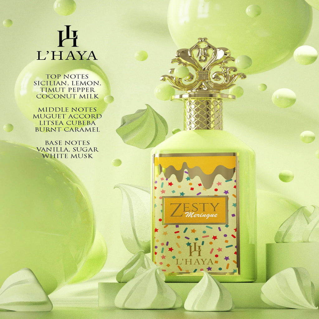 ZESTY MERINGUE EXTRAIT DE PARFUM BY L’HAYA 100ML.