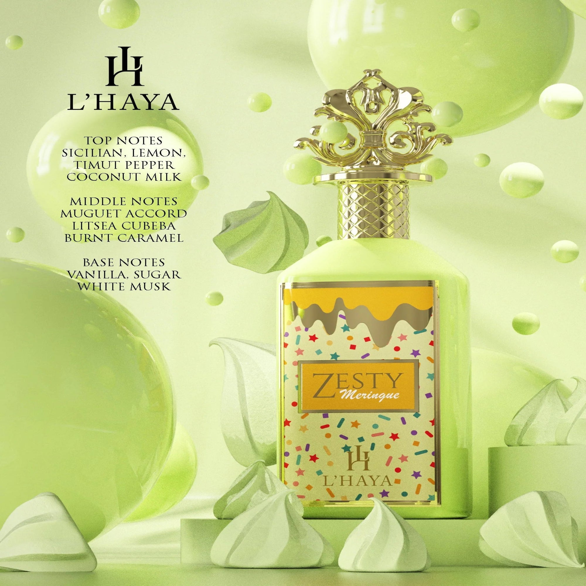 ZESTY MERINGUE EXTRAIT DE PARFUM BY L’HAYA 100ML.