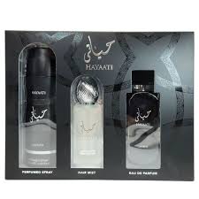 HAYAATI BLACK GIFT SET 3 PIECE Perfumed Spray + Hair Mist + 3.4oz Eau de Parfum